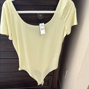 NWT Express Women's Yellow Bodysuit Top